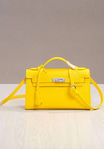 Tiger Lyly Garbo Cowhide Leather Bag 9 Yellow