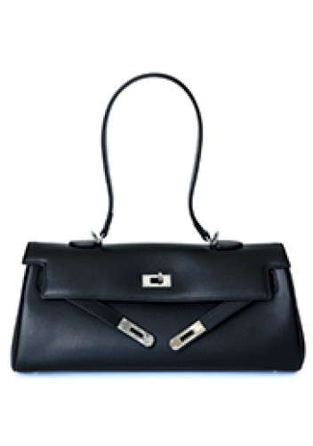 Tiger Lyly Garbo Smooth Leather Long Bag Black