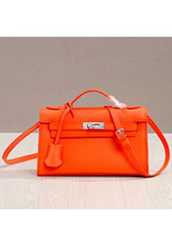 Tiger Lyly Garbo Cowhide Leather Bag 9 Orange