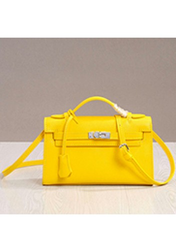 Tiger Lyly Garbo Cowhide Leather Bag 9 Yellow