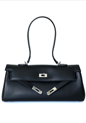 Tiger Lyly Garbo Smooth Leather Long Bag Black