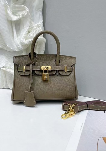 Tiger Lyly Brigitte Mini Leather Bag Grey