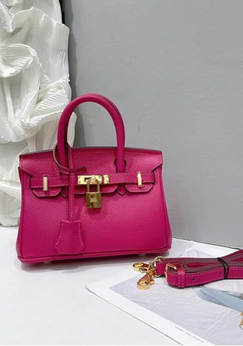 Tiger Lyly Brigitte Mini Leather Bag Hot Pink