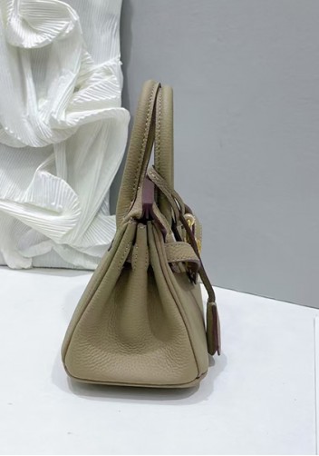 Tiger Lyly Brigitte Mini Leather Bag Light Grey