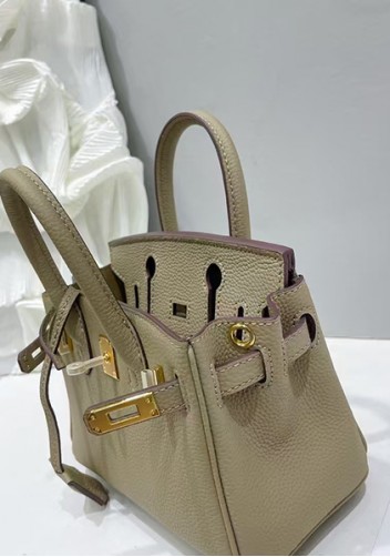 Tiger Lyly Brigitte Mini Leather Bag Light Grey