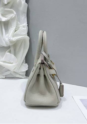 Tiger Lyly Brigitte Mini Leather Bag Light Grey Pink