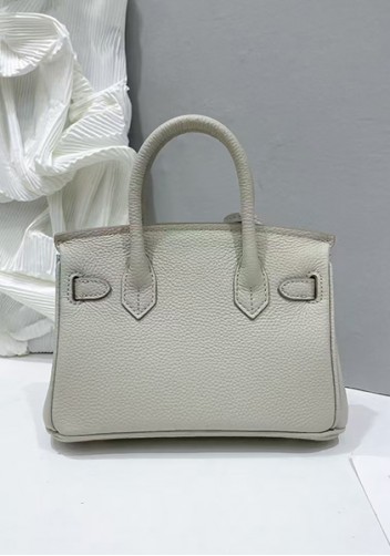 Tiger Lyly Brigitte Mini Leather Bag Light Grey Pink