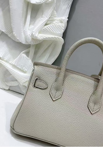 Tiger Lyly Brigitte Mini Leather Bag Light Grey Pink