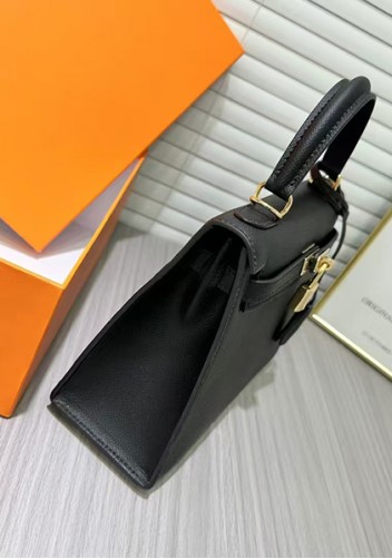 Tiger Lyly Garbo Palm Print Leather Bag 22CM Black