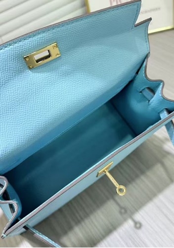 Tiger Lyly Garbo Palm Print Leather Bag 22CM Blue