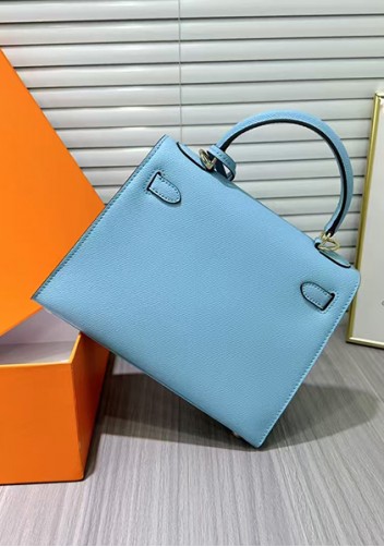 Tiger Lyly Garbo Palm Print Leather Bag 22CM Blue