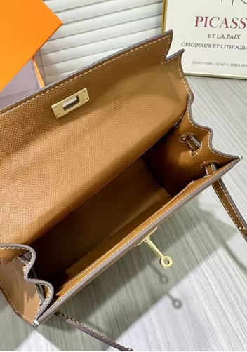 Tiger Lyly Garbo Palm Print Leather Bag 22CM Camel