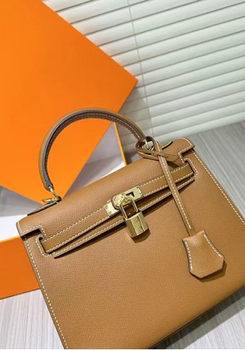 Tiger Lyly Garbo Palm Print Leather Bag 22CM Camel