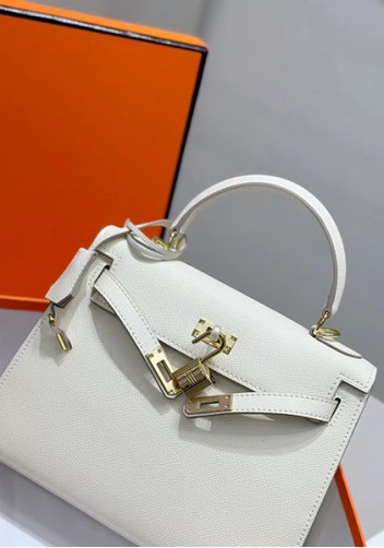 Tiger Lyly Garbo Palm Print Leather Bag 28CM Cream