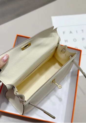 Tiger Lyly Garbo Palm Print Leather Bag 22CM Cream