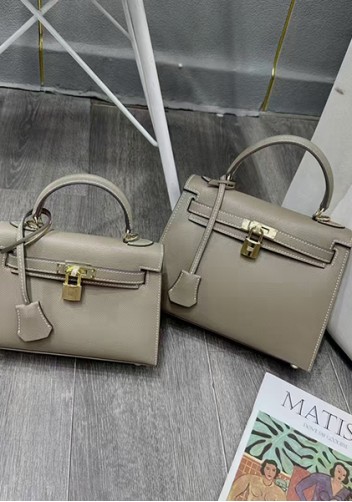 Tiger Lyly Garbo Palm Print Leather Bag 22CM Grey