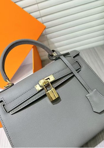 Tiger Lyly Garbo Palm Print Leather Bag 22CM Grey