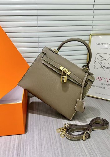 Tiger Lyly Garbo Palm Print Leather Bag 22CM Light Grey