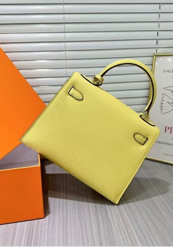 Tiger Lyly Garbo Palm Print Leather Bag 22CM Yellow