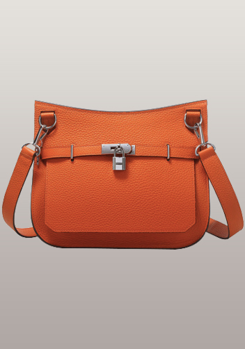 Tiger Lyly Ava Calf Leather Shoulder Bag Orange