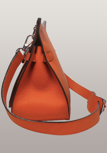 Tiger Lyly Ava Calf Leather Shoulder Bag Orange