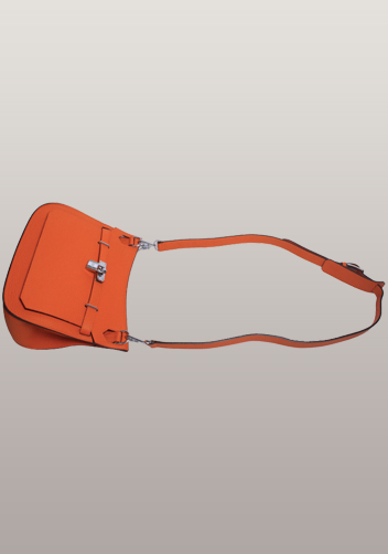 Tiger Lyly Ava Calf Leather Shoulder Bag Orange