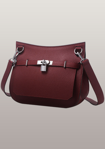 Tiger Lyly Ava Calf Leather Shoulder Bag Burgundy