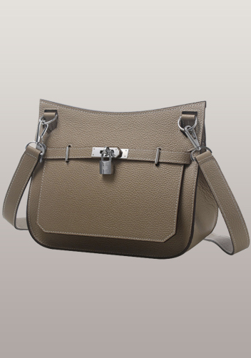 Tiger Lyly Ava Calf Leather Shoulder Bag Elephant Grey