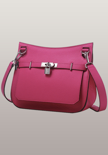 Tiger Lyly Ava Calf Leather Shoulder Bag Hot Pink