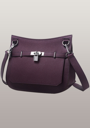 Tiger Lyly Ava Calf Leather Shoulder Bag Purple