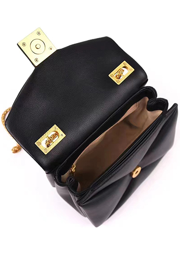 THE AMY STUDDED LEATHER BAG BLACK