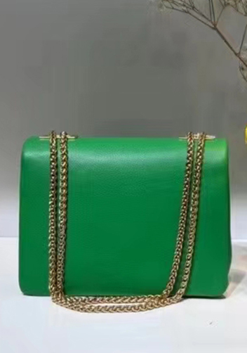 THE AMY STUDDED LEATHER BAG GREEN