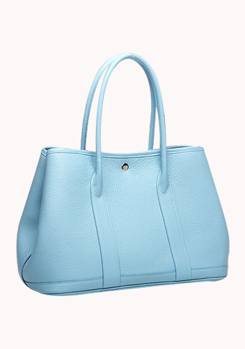 Tiger Lyly Carla Large Tote In Leather Light Blue