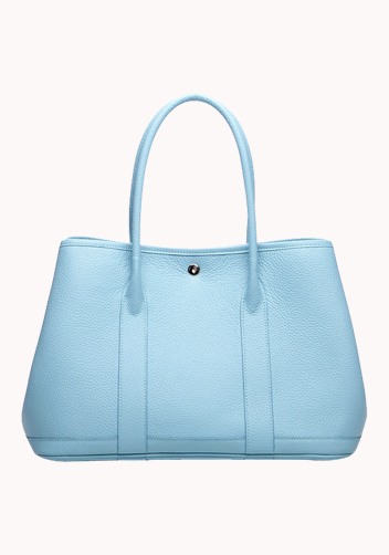 Tiger Lyly Carla Large Tote In Leather Light Blue