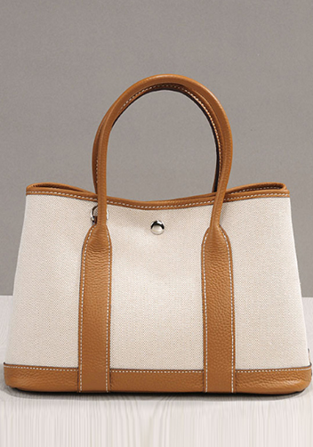 Tiger Lyly Carla Medium Tote Leather With Canvas Camel