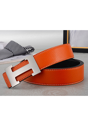 Tiger Lyly H SILVER BUCKLE LEATHER BELT BROWN FOR MEN