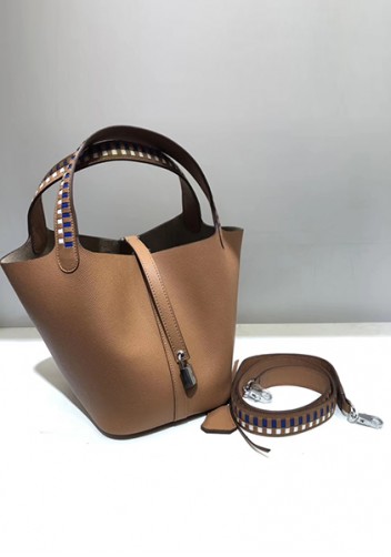 Estelle Palmprint Leather Bag Camel