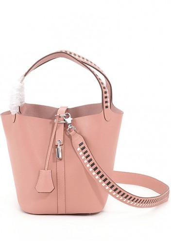 Estelle Palmprint Leather Bag Pink