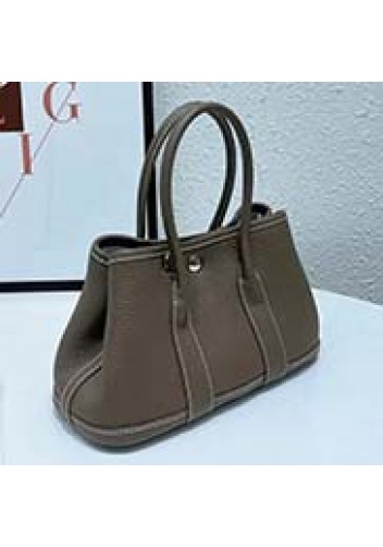 Tiger Lyly Carla Tote In Leather 10 Dark Grey