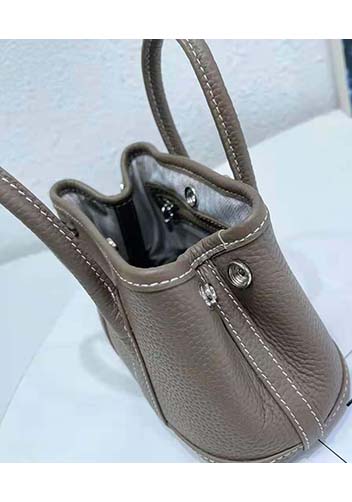 Tiger Lyly Carla Mini Tote In Leather Dark Grey