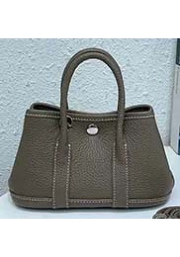 Tiger Lyly Carla Mini Tote In Leather Dark Grey