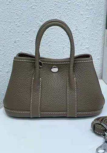 Tiger Lyly Carla Mini Tote In Leather Dark Grey