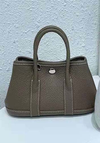 Tiger Lyly Carla Mini Tote In Leather Dark Grey