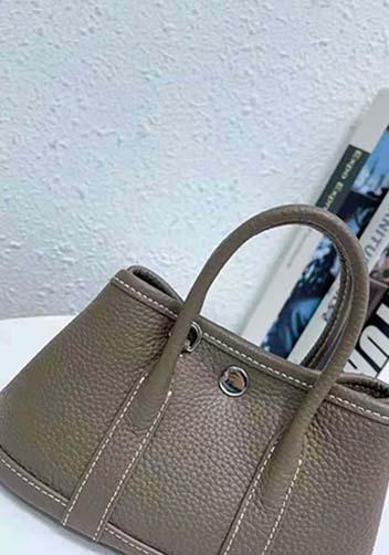 Tiger Lyly Carla Mini Tote In Leather Dark Grey