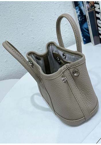 Tiger Lyly Carla Mini Tote In Leather Grey