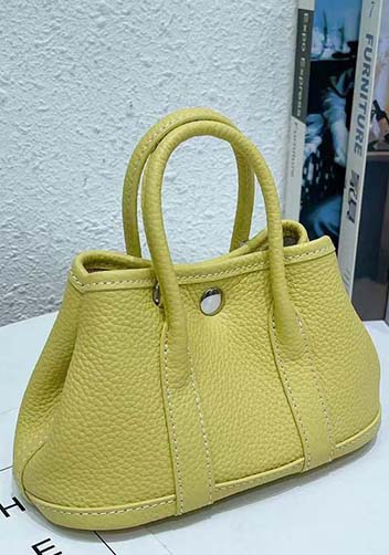 Tiger Lyly Carla Mini Tote In Leather Yellow