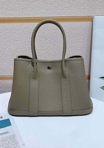 Tiger Lyly Carla Tote In Leather 12 Light Grey