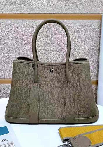 Tiger Lyly Carla Tote In Leather 12 Light Grey