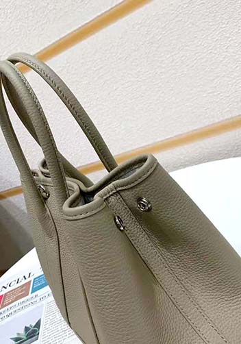 Tiger Lyly Carla Tote In Leather 12 Light Grey