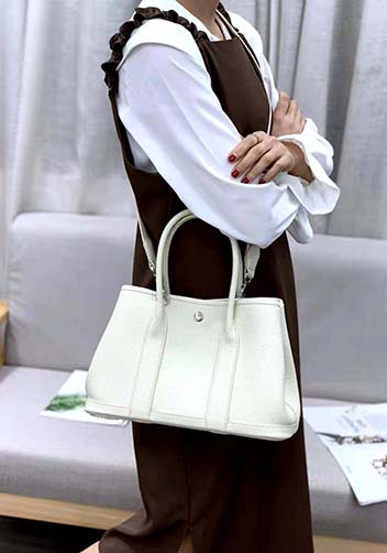 Tiger Lyly Carla Tote In Leather 12 Cream